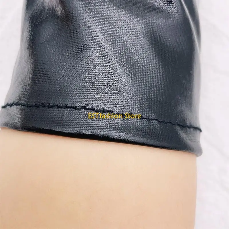 y5gc-テーマパーティーコスチュームアクセサリーの女性と女の子のためのセクシーなメタリックハンドグローブ