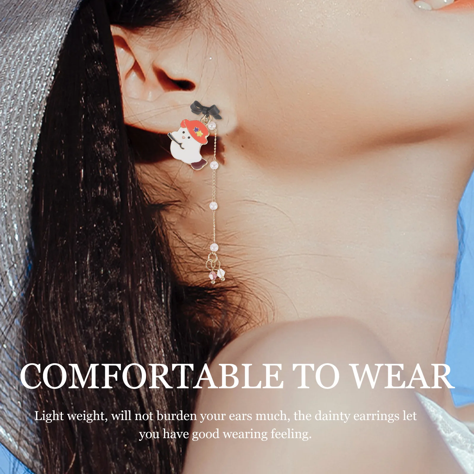 

1 Pair Asymmetrical Dangle Earrings For Women Girls Weird Metal Drop Earrings Lightweight Fashion Jewelry Festival Gift