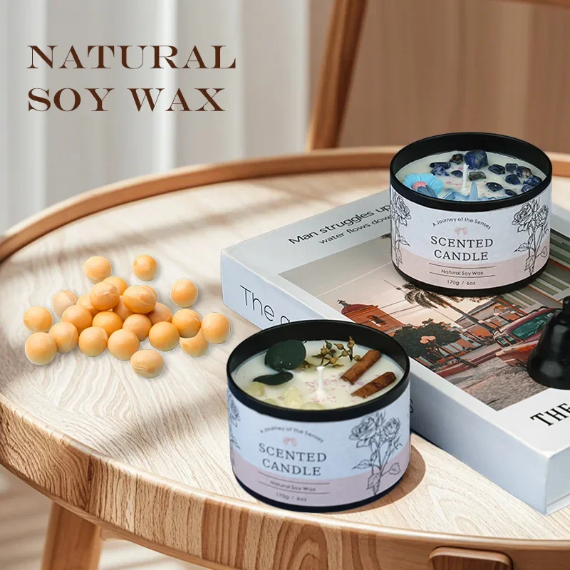 2026 Protection Candle - 6oz Natural Crystal for Spiritual Balance| Amber Sage & Rosemary Infused Soy Wax, Home Blessing Gift