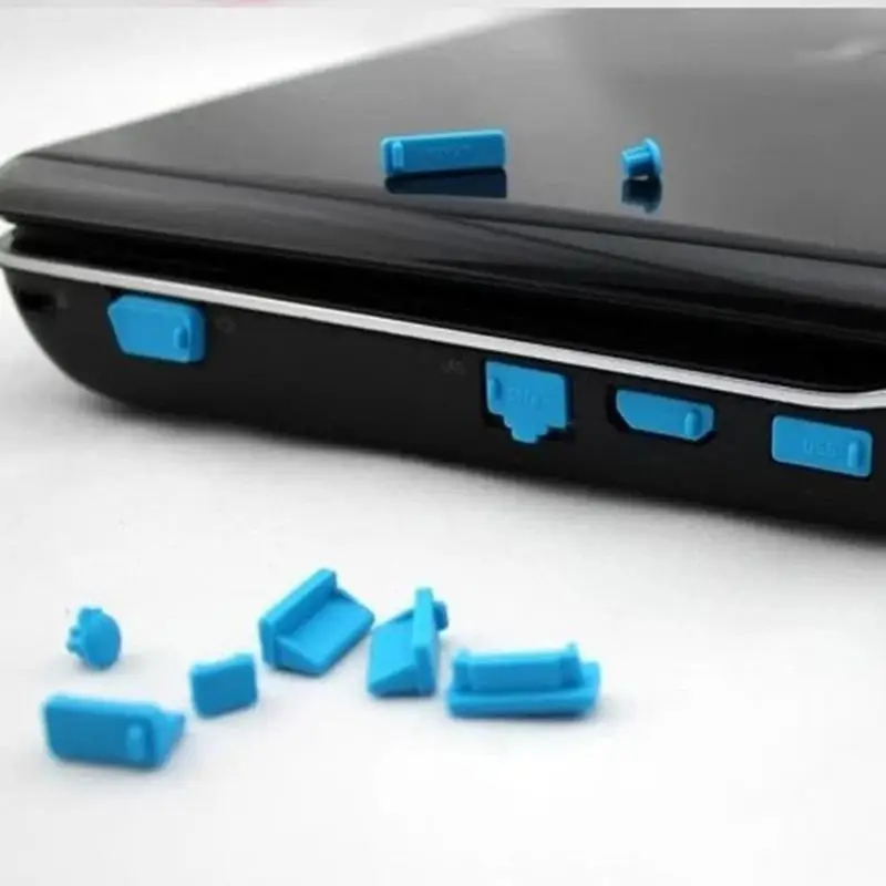 13Pcs Laptop Anti Dust Plug USB Type-C Port Dustproof Cover Silicone Stopper HDMIcompatible RJ45 Interface Computer Supply