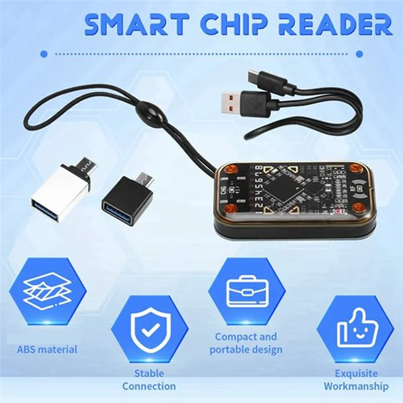-A20Z Chameleon Ultra RFID قارئ الشرائح الذكية + 6XUID المفاتيح/بطاقة CUID تماس البطاقة الذكية المحاكي 125K 13.56M فك التشفير