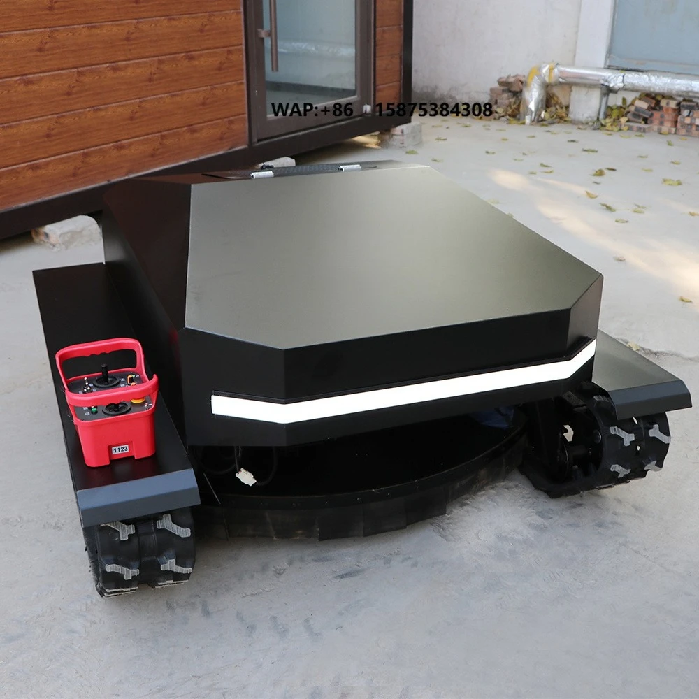 CE Certified MultiFunction Remote Controlled Lawn Mower All Terrain Automatic Rubber Track Lawn Mower Robot for Sale