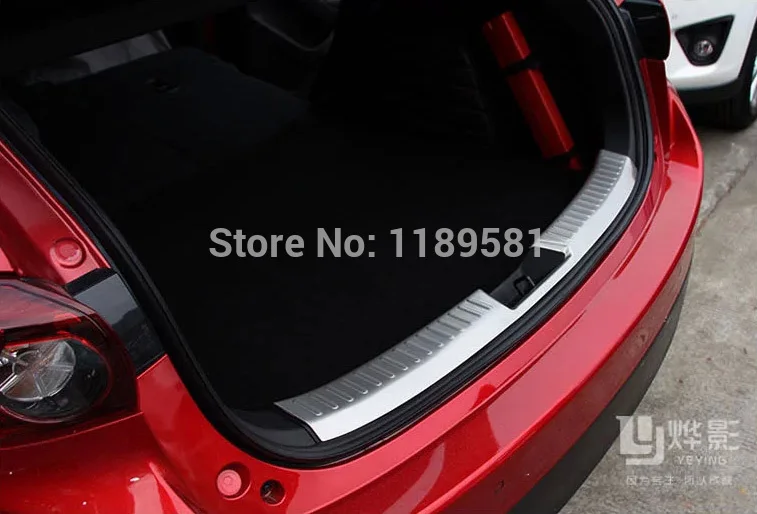 For Mazda 3 M3 Axela hatchback(5DR) 2014 2015 2016 Stainless Steel Interior Rear Bumper Sill Protector Car Accessories Stickers