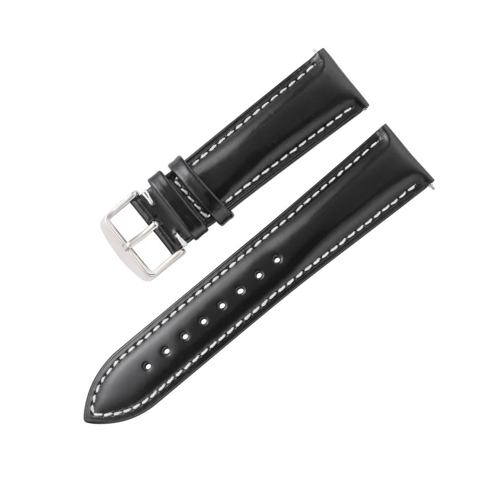 18mm 19mm 20mm 21mm 22mm Cordovan Watch Strap Retro Genuine Leather Watch Band Quick Release Wristwatch Bracelet