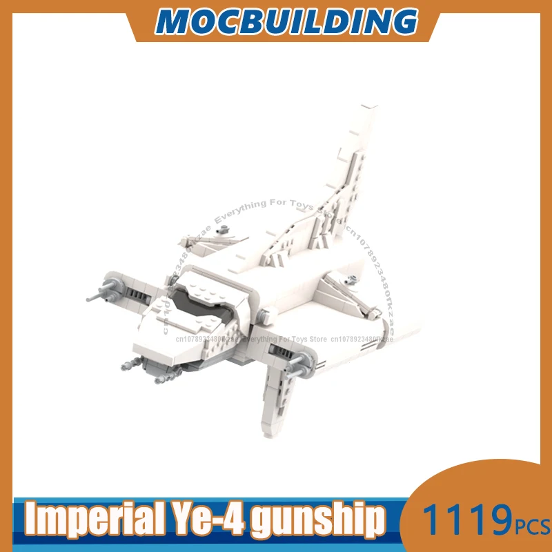 MOC Building Blocks Imperial Ye-4 Gunship Model DIY Assemble Bricks Creative Space Collection Display Toys Holiday Gifts 1119PCS