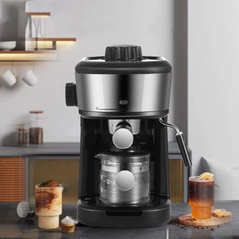 For Semi-Automatic Espresso Machine with Milk Frother, Mini High Pressure Coffee Maker for Home Commercial Americano Latte