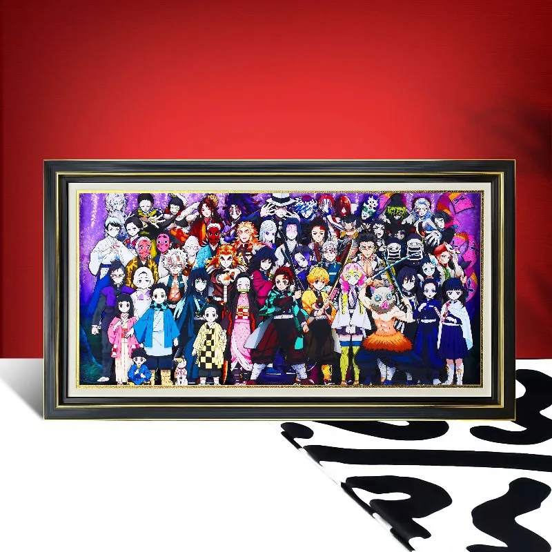 

Infinity Castle Demon Sayer 3D Layered Paper Art Shadow Box with RGB Lighting Frame & USB Powered, fans Gift Anime Desktop Decor