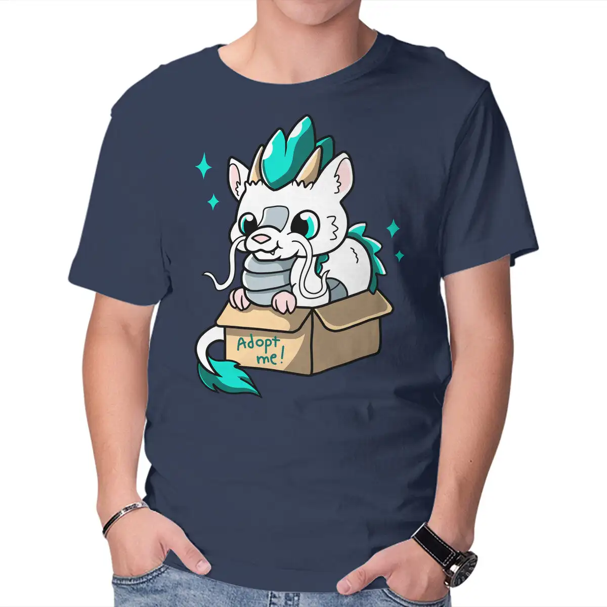 Adopt A Dragon Anime Graphic T-shirts for Men Clothing Women Short Sleeve Tees Vintage High Quality 100%Cotton