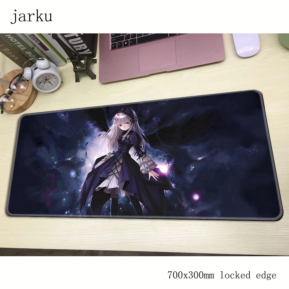 

Rozen Maiden Mouse Pad Gamer Large Custom Mouse Mat Keyboard Pad Laptop Soft Gamer Anti-slip Desktop Wrist Rest Mouse Pad
