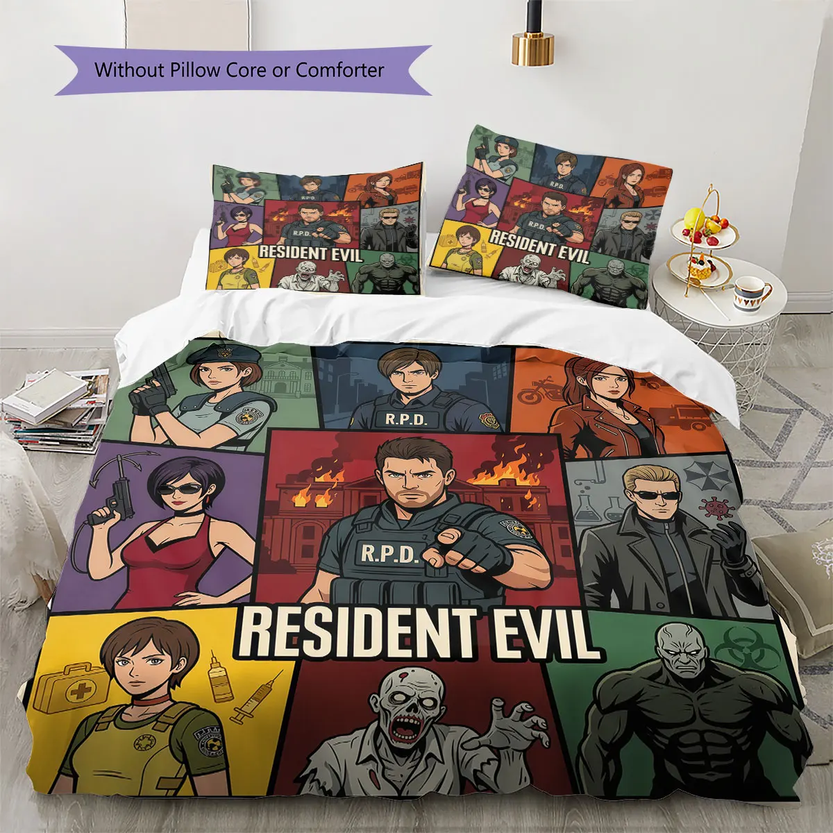 Resident Evil Comfor Duvet Cover Kid's Bedding Set,Extra Large Size Holiday Gift Various Sizes Available -HE123