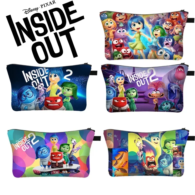 Disney Anime Inside Out 2 Makeup Bag Girl Cartoon Bag Mini Kawaii Girl Children\'s Handbag Coin Wallet Disney Birthday Gift