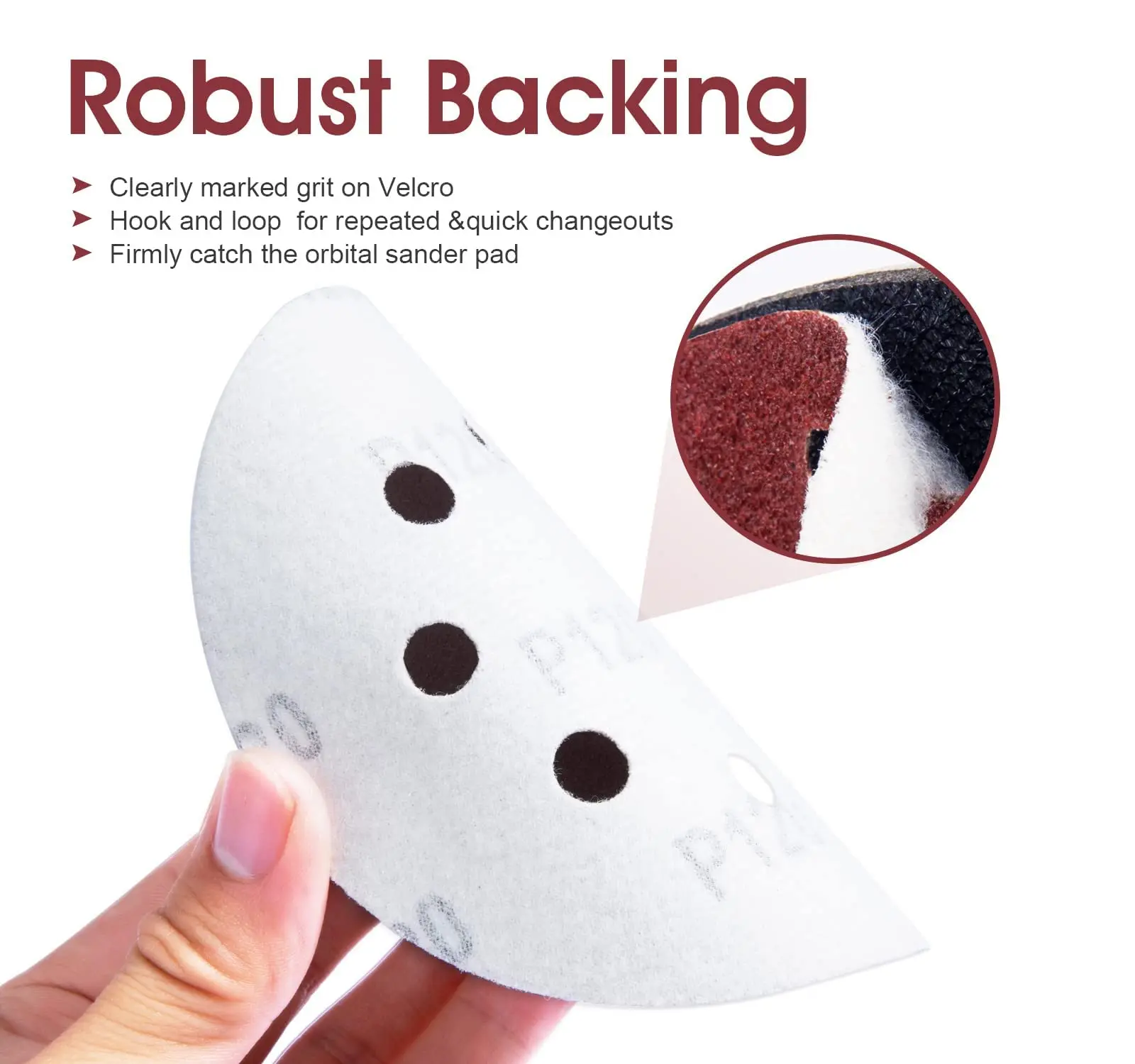 40 80 120 180 240 320 400 600 800 1000~2000 Grit Sanding Disc 5 Inch 8 Hole Hook & Loop Sanding Pads for Random Orbital Sander