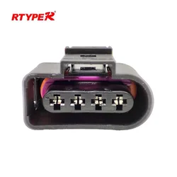 4Pin Ignition Coil Wire Harness Plug Auto Waterproof Connector 1J0973724 For VW Audi A4 A6 Q5 Q3 Q7 Golf Passat Bora