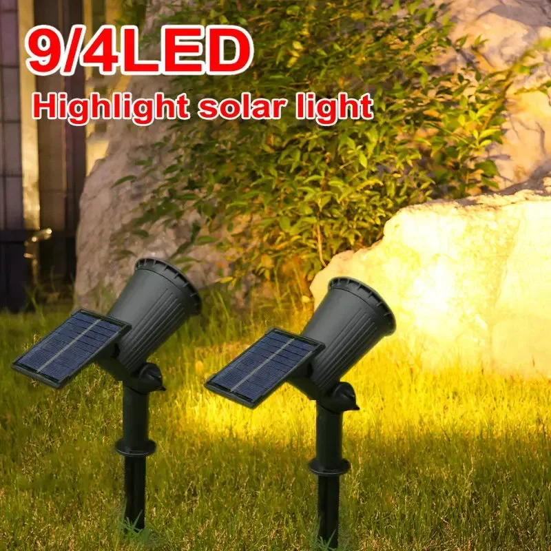 9-led-ソーラー-led-ライトスポットライト屋外-ip65-防水ライト明るさ調整可能庭の裏庭私道パティオ装飾用