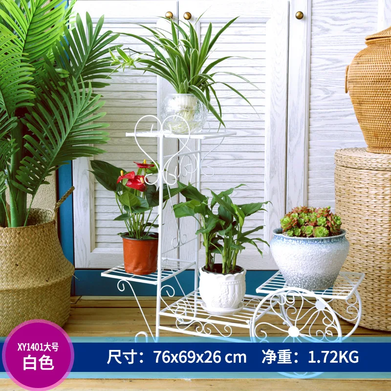 Flower Stand Iron Multi-layer Living Room Assembly Flower Stand Balcony Indoor Iron Flower Stand