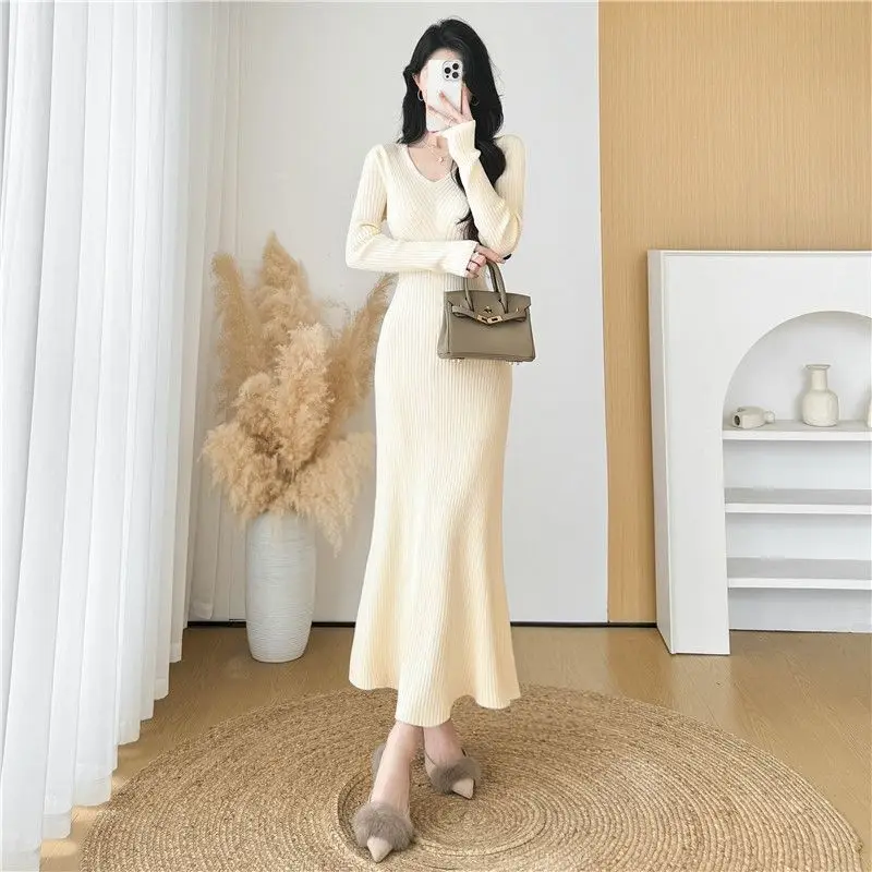 여성용 레귤러 파티 크로셰 드레스, 허리 조임 플레인 디자인, 세일, 클리어런스, 빈티지 Y2K 트렌디 여성 니트 드레스