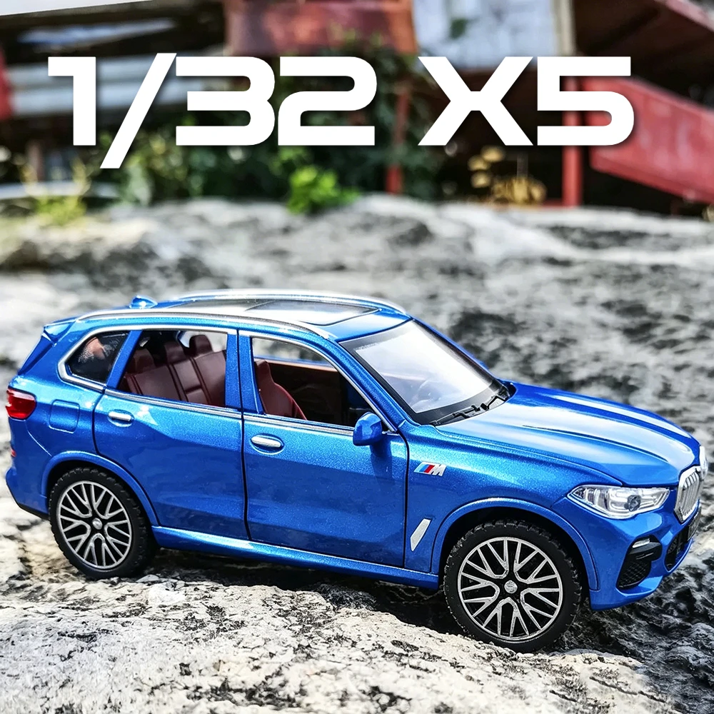 1:32 X5 XM Legierung Druckguss-Automodelle Spielzeug Simulierte Rückzieh-Fahrzeuge mit Öffnenden Türen Miniatur-Automodell Feiertagsdekoration Spielzeug
