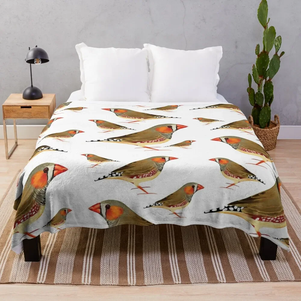 Zebra Finch Throw Blanket Hairy Blankets