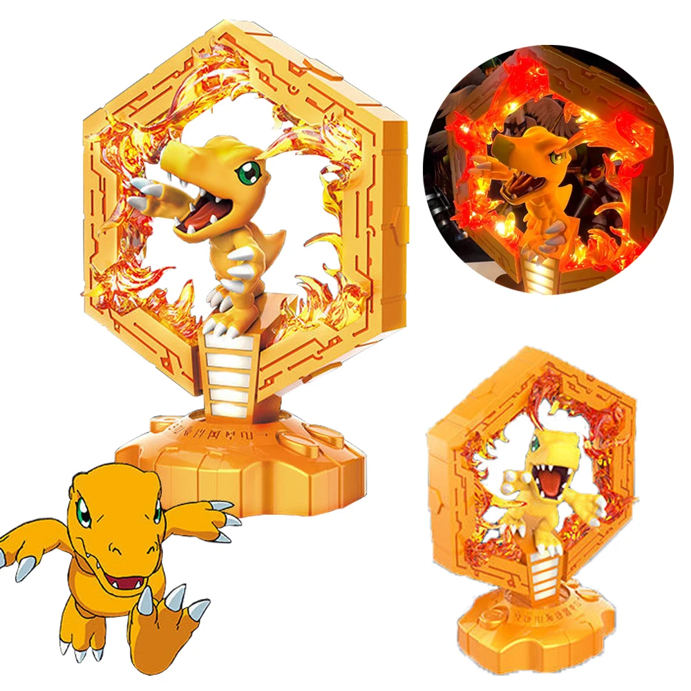 

Digital Monster Adventure Digimon Agumon Night Light Anime Figure Lamp Soft Light Bedroom Bedside LED Light Room Children Toys