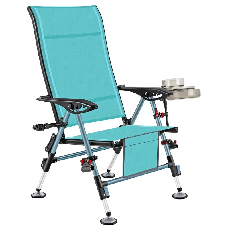 Folding fishing chair, European portable multi-function, Taiwan fishing all-terrain recliner
