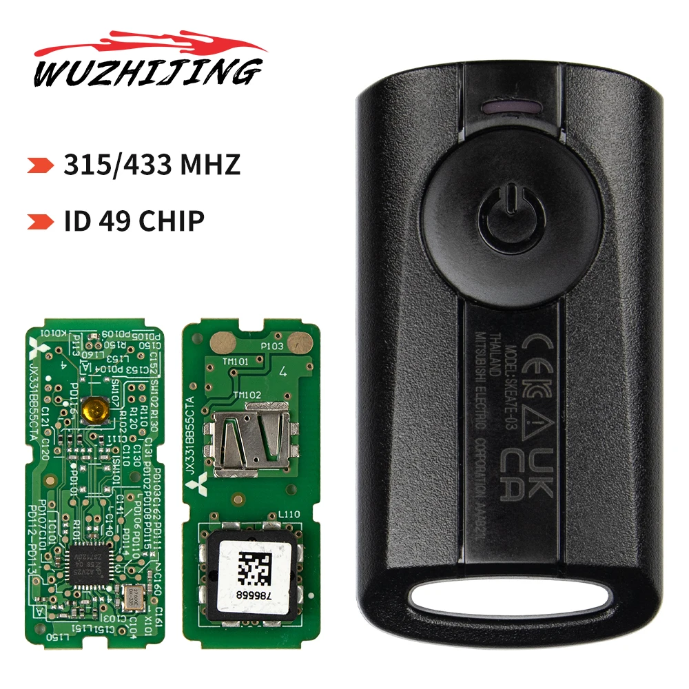 

WYZHIUJING Original Motorcycle Remote Control Key ID49Chip 315mhz 433MHz For YAMAHA NVX NVX155 XMAX XMAX300 AEROX JAUNS QBIX