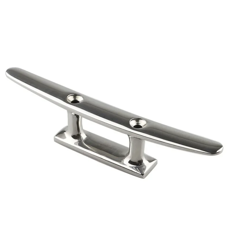 

1PCS 4" 5" 6" 8" Combo Mooring Cleat 2 Hole 316 Stainless Steel Polished Boat Cleats For Marine Boat Deck Rope Tie Yacht