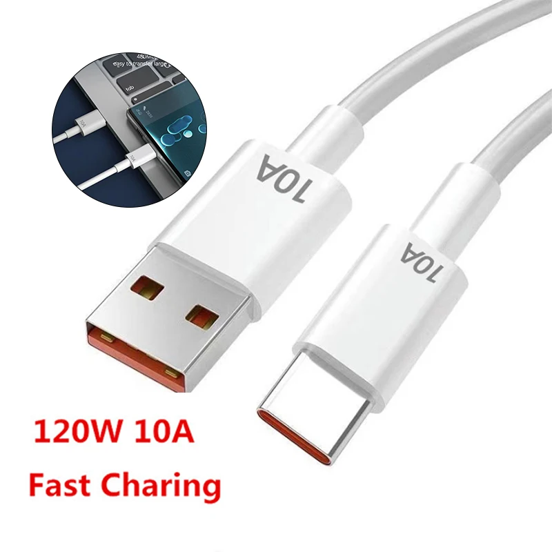 0.25m/1m 120W 10A USB Type C USB Cable Super Fast Charing Line For Mobile Phone Quick Charge USB C Cables Data Cord