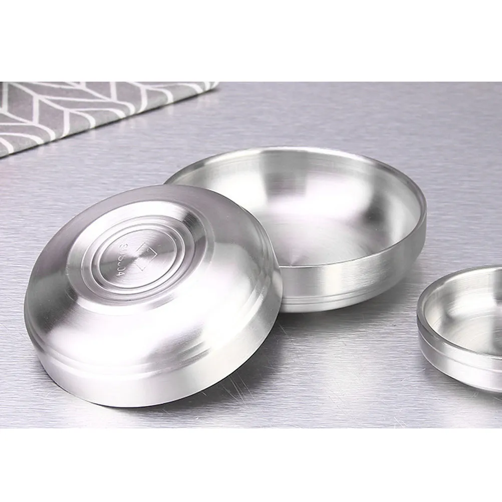 Stainless Steel Seasoning Saucer 13cm Diameter for Hot Cold Acidic Mixtures Home Catering Use Seasoning Dish
