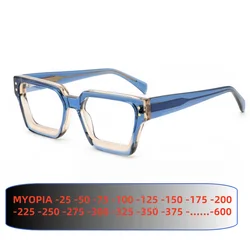Vintage Acetate Optical Myopia Eyeglasses Frame Men Square Prescription Glasses Women Male Luxury Brand Eyewear