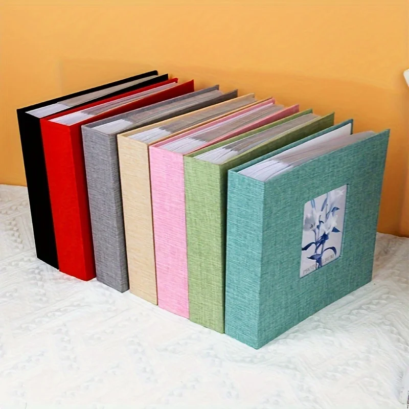 6-inch 100-sheet insert-style mini photo album with large capacity for family photo collections and couple commemorative albums.