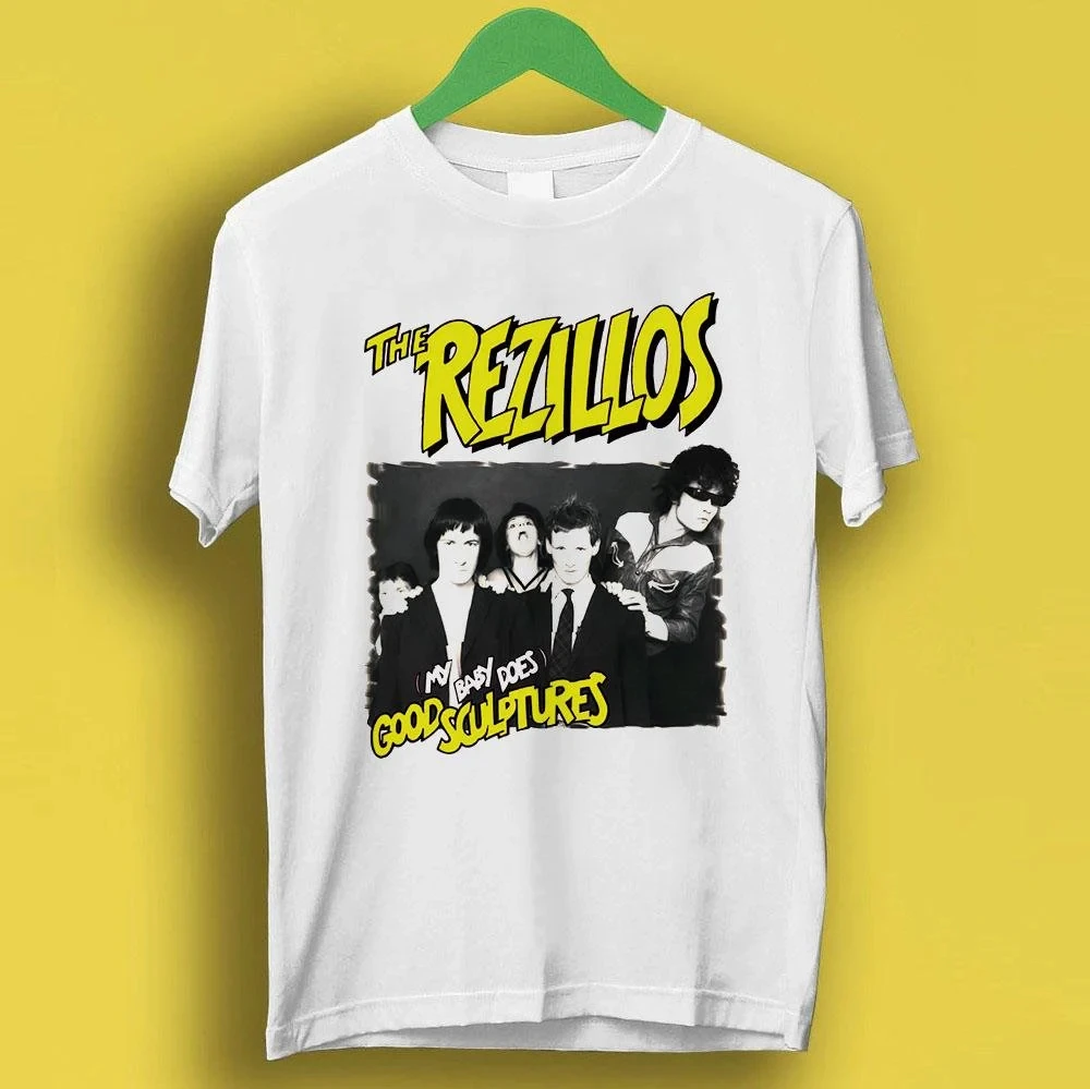 

The Rezillos Good Sculptures Музыка Бестселлер Подарочная футболка Летняя мужская и женская свободная и дышащая футболка Топ
