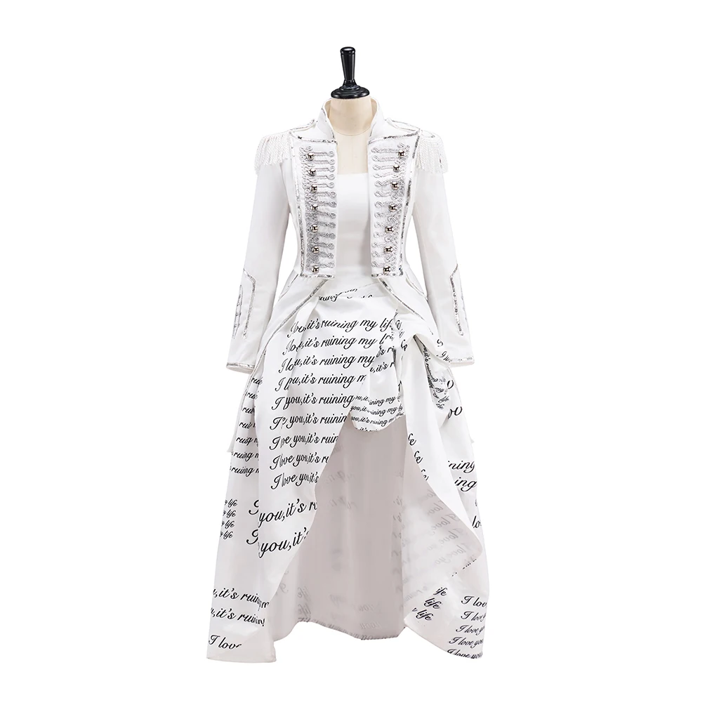 

Custom Made Super Singer Eras Tour Stage Cosplay Costume Tortured Poets Department Dress and The Coat Halloween White Costume