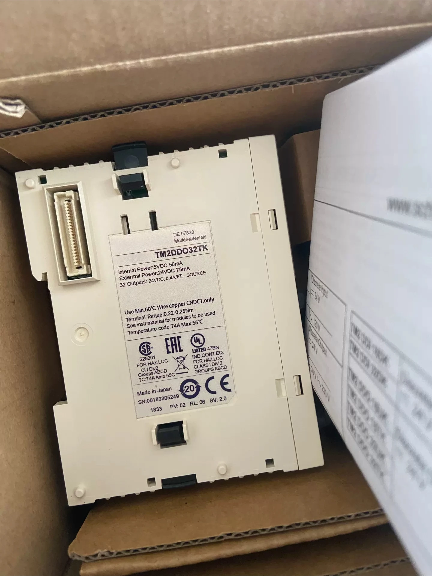 TM2DDO32TK M238 PLC Discrete Output Module,Logic Controller Industrial Digital Output Automation Spare Part
