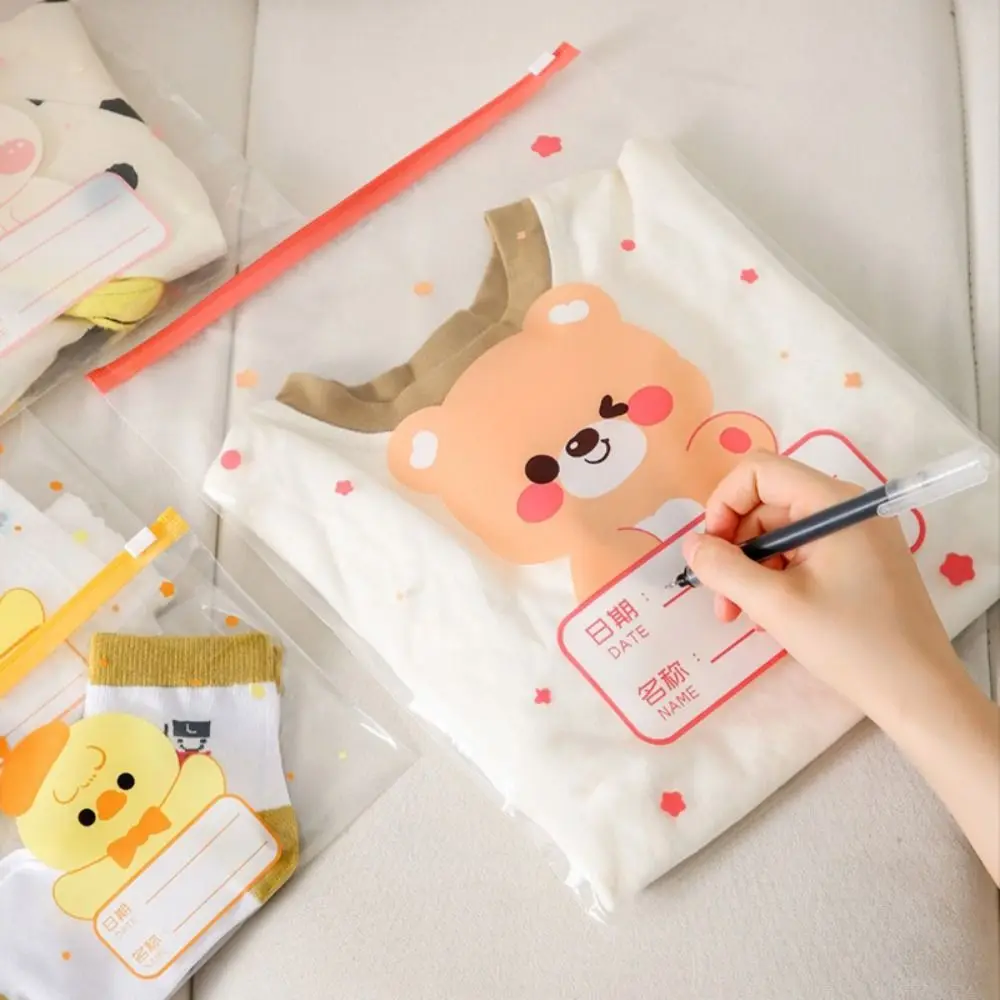 New 10PCS Cartoon Multi-size Storage Bag Portable Classified Classified Sealed Bag Baby Clothes Storage Organizer Bag Travel view 3