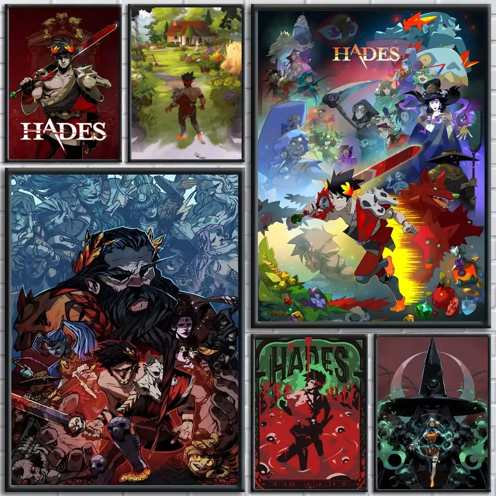 Action RPGs Game H-Hades-Cool Poster Painting Prints Wall Art Picture Film Room Home Bar Cafe Decor Home  Mural