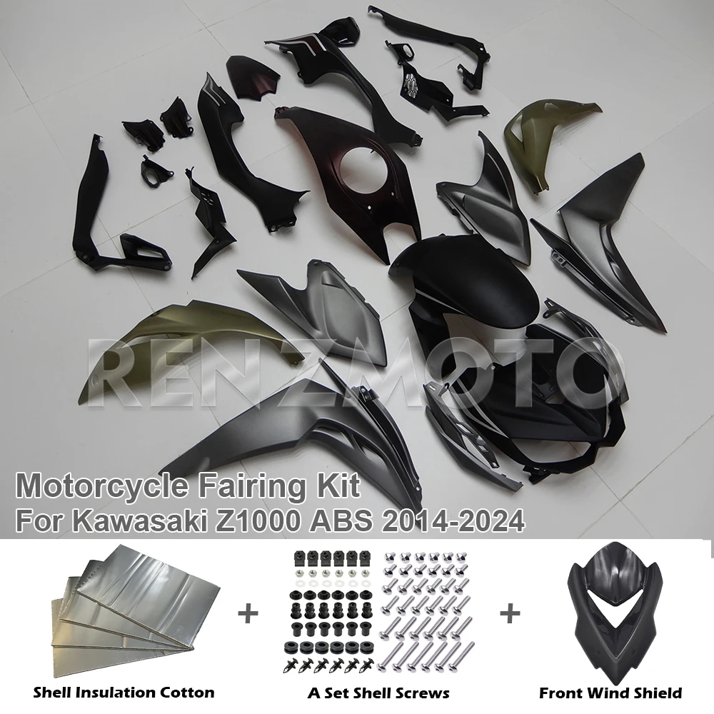 Для Kawasaki Z1000 ABS 2014-2024 обтекатели мотоцикла окрашенные пластиковые комплекты кузовных работ аксессуары форма впрыска K1015-108a