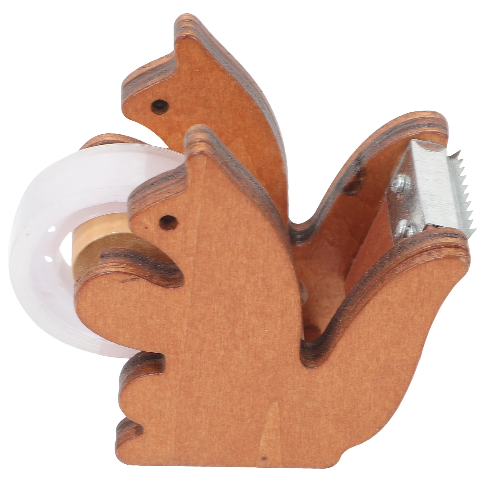 Squirrel Tape Dispenser Duct Office Decorations Dispensers Wooden Kawaii