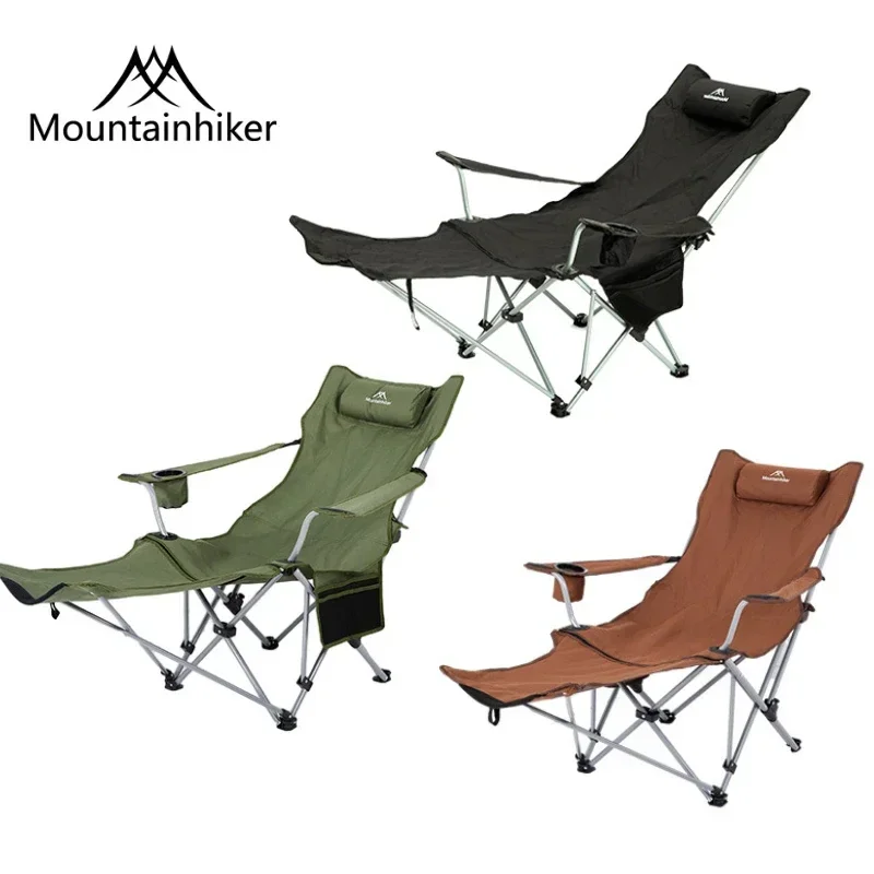 MOUNTAINHIKER Upgrade Outdoor 4-speed Adjust Folding Lounge Chair Camping Ultra Light Fishing Chair Director Art Student Chair