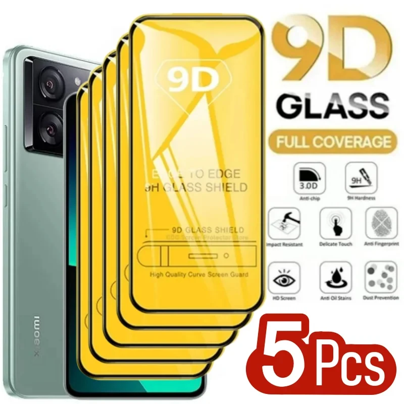 5PCS Full Screen Protector For Samsung S25 Ultra S24 S23 FE S22 S21 S20 S10 M62 M54 M53 M44 M42 M34 M31 M30 M21 M15 F16 Glass