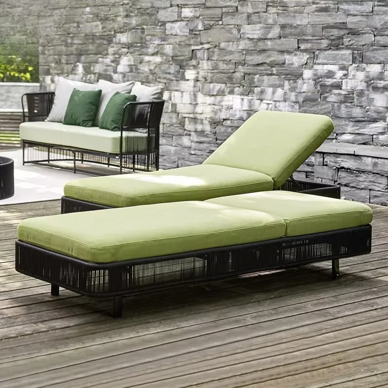 xx-Modern Outdoor Leisure Metal Beach Bed Waterproof Sun-Proof Lounge Chair for Courtyard Villa for Swimming Pool or Beach Use^