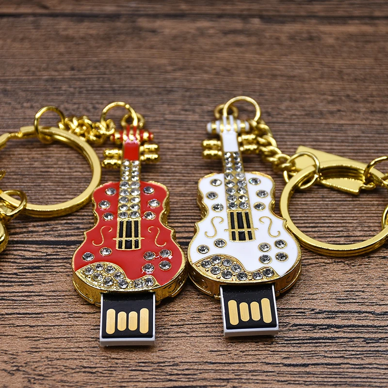 U disk Metal 128GB 4GB Guitar 8GB music usb flash drive 16GB 32GB memory stick high speed 64GB violin Gift pen drive crystal