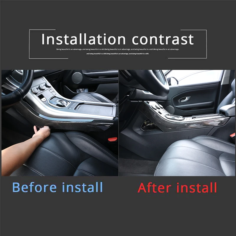 For Land Rover Range Rover Evoque 12-18 Car Center Console Decoration Strips Trim ABS Center control side protection accessories