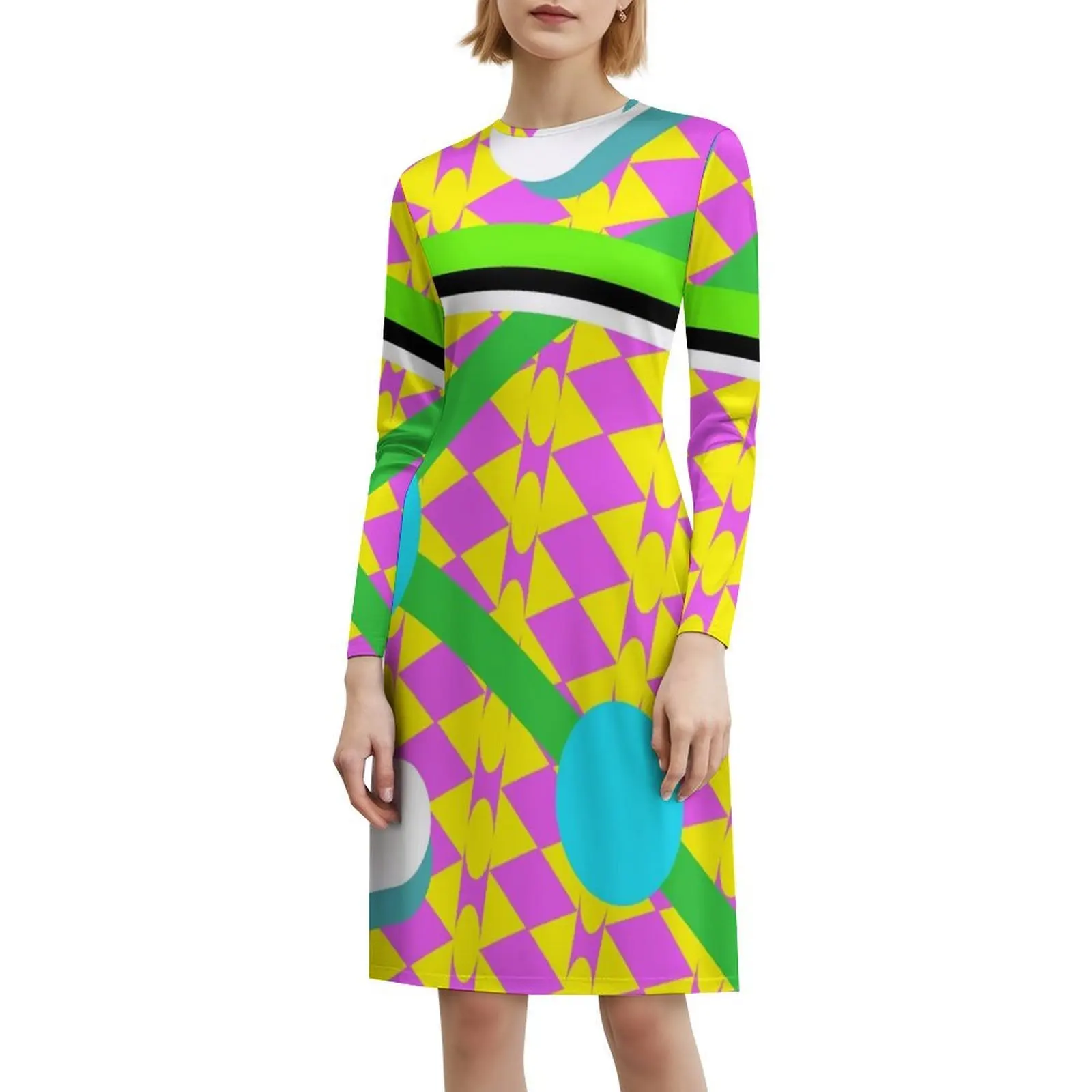 Seedy Sanchez Hover Board Abito bohémien senza maniche Abito da festa multi-stampa per le vacanze al mare Ritorno al futuro Hoverboard Bttf 2