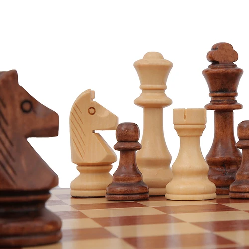 Imagen 2 del producto Juego de ajedrez de madera de 32 piezas, altura del rey, 110mm, ajedrez, tablero de ajedrez, juego de competiciones, regalo de ajedrez para niños y adultos