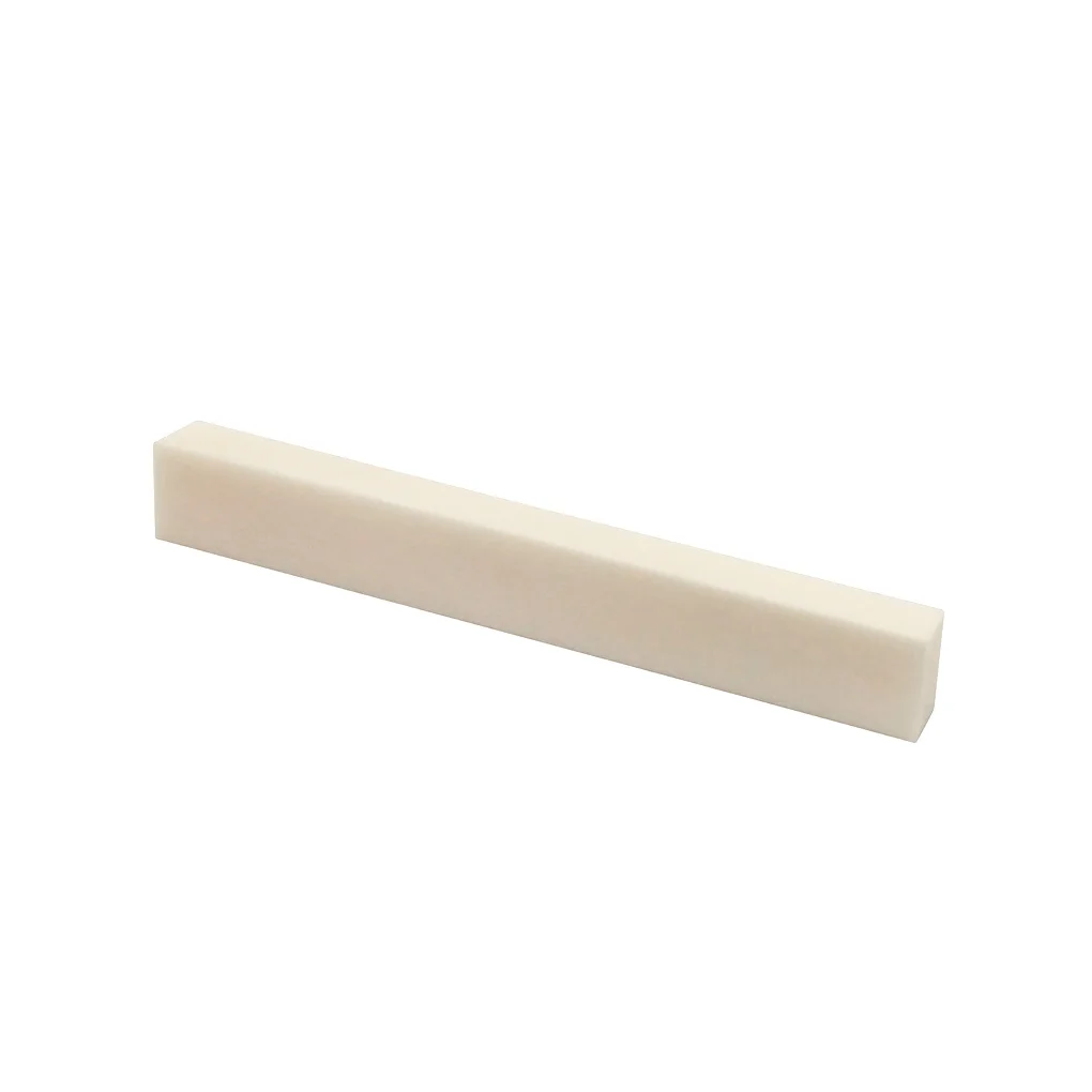 FLEOR Unbearbeiteter Knochensattel Rohmaterial 83x12x6mm für Akustik-, E-Gitarre und Bass