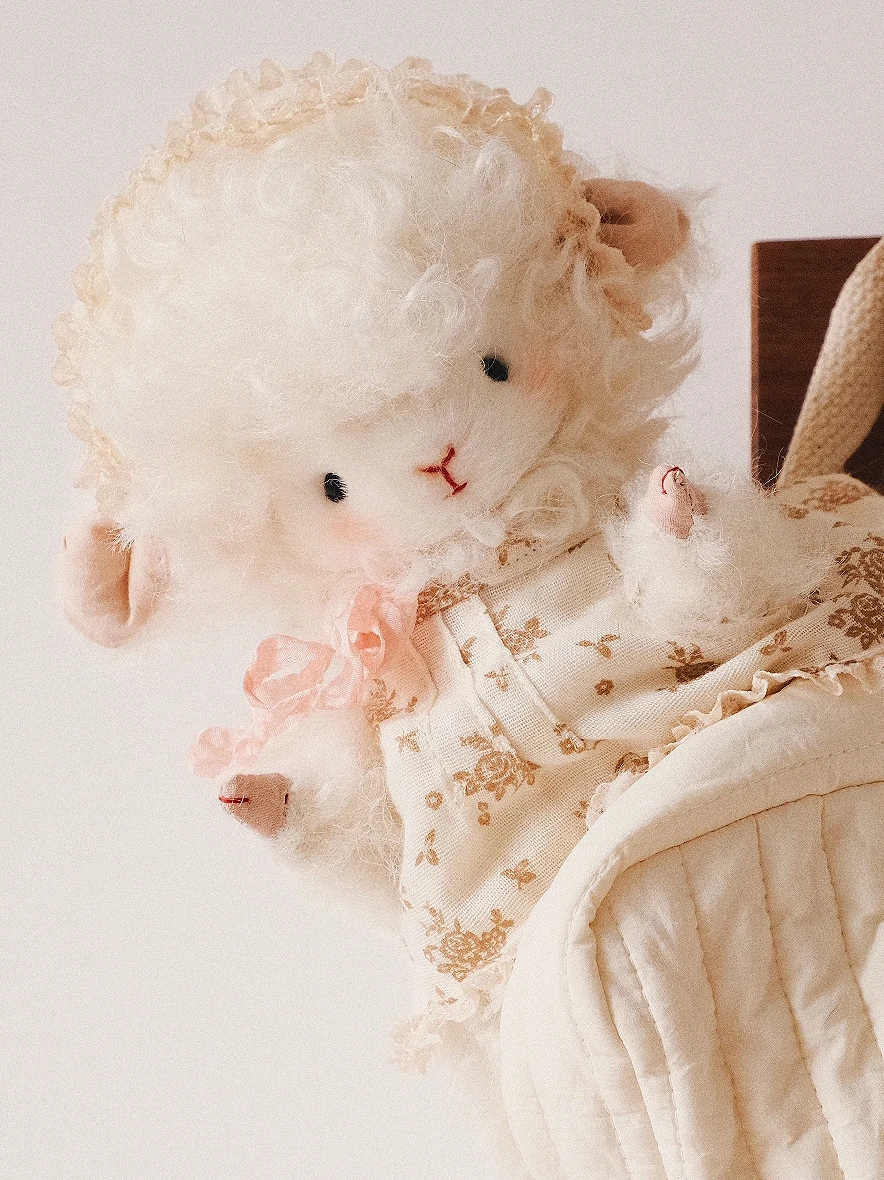 

I Love My Little Lamb Nap Cute Joint Plu Doll Hug Doll DIY Handmade Material Kit Nostaia Teddy Bear Doll ing Kit