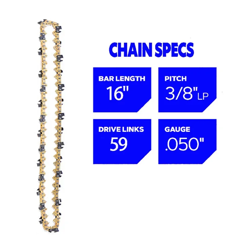 16 Inch Chainsaw Saw Chain Blade 3/8