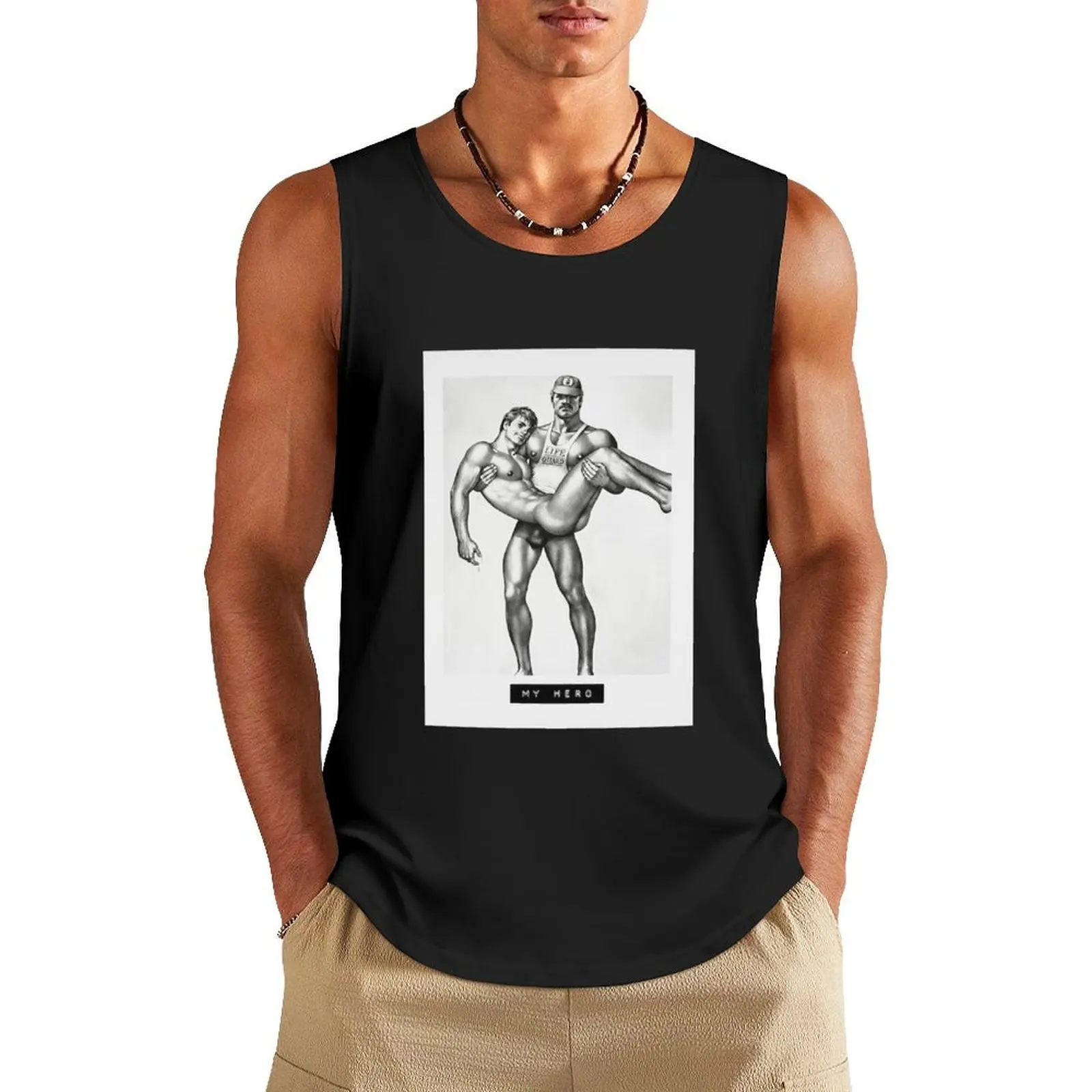 My Hero (Tom of Finland) Tank Top Men's summer vest cool things T-shirt man Men's t shirt