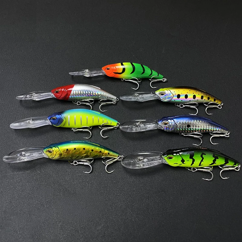 Señuelo Wobblers de sábalo profundo para lubina cebo duro flotante - imagen 2