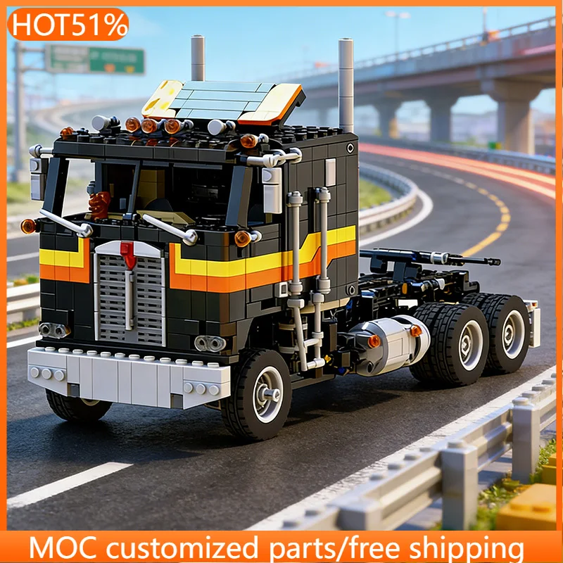 

1636 PCS transport Classic old-fashioned caboose truck MOC Customize Modular Building Block Creative DIY Boys Holiday Toy Gifts
